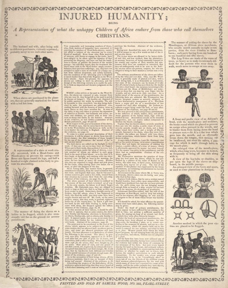 "Injured Humanity" originally circulated in 1805